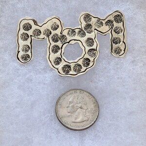 Vintage LARGE Designer EFS Mexico Sterling Silver 925 Mother MOM Brooch Pin